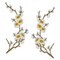 Precious Plum Blossom Pair Iron On Embroidered Applique/Patch Patch